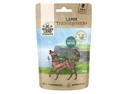 [90224948 1348525] Wildes Land Snack Trainingssticks Lamm, 70 g