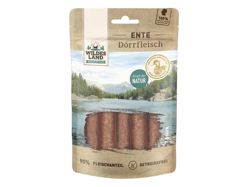 [90224955 1348521] Wildes Land Snack Dörrfleisch Ente, 7 Stk
