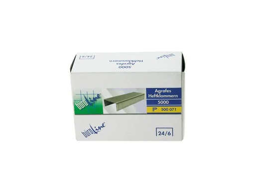 [90036808 1154434] Büroline Heftklammer 24/6 mm 5000 Stück
