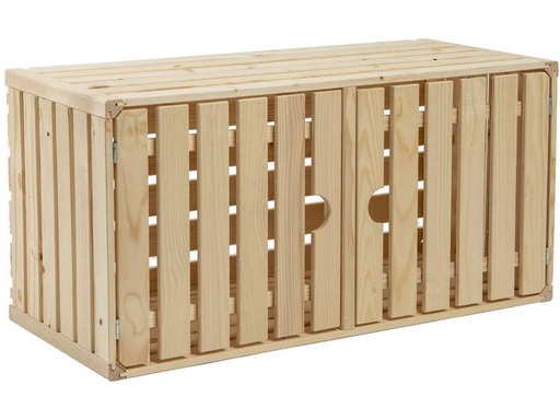 [90036982 1082382] Holz Zollhaus Holzharasse A 70 x 35 cm, mit Tür schweizer Holz
