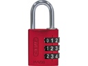 Abus Zahlenschloss 144/30 B/DFNLI Rot Aluminium