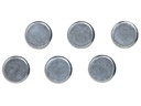Franken Haftmagnet Chrom Ø 10 mm, 6 Stück, Silber