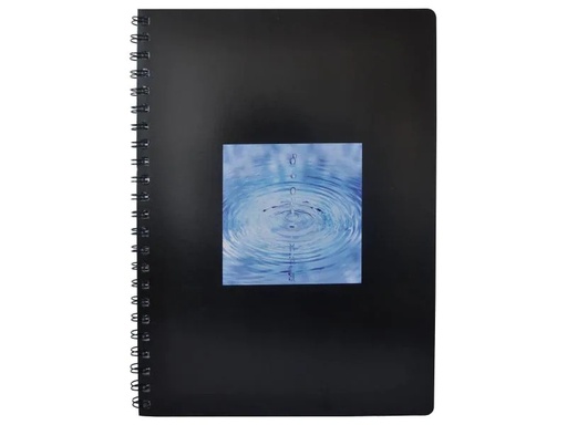 [90037002 879919] Office Spiralblock A4 80 Blatt, Kariert, Schwarz