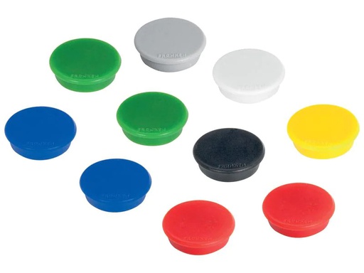 [90225433 1343014] Franken Haftmagnet Ø 24 mm, 10 Stück, Sortiert