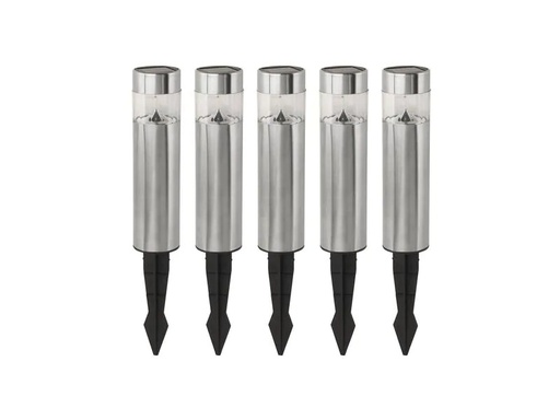 [90225476 1356303] EGLO Leuchten Gartenlicht Solar, 5er-Set, Silber