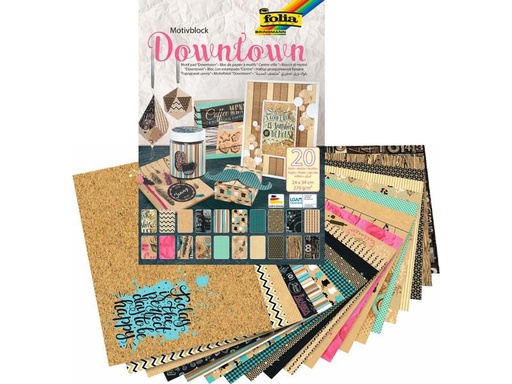 [90037017 546766] Folia Motivblock Downtown Mehrfarbig
