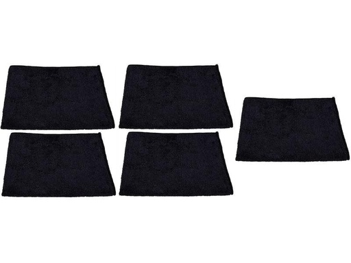 [90225596 1350856] Edi Baur Mikrofaser-Reinigungstuch Black and White 5 Stück, Schwarz