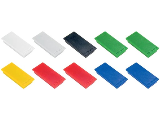 [90225630 1343024] Franken Haftmagnet 23 x 50 mm, 10 Stück, Sortiert