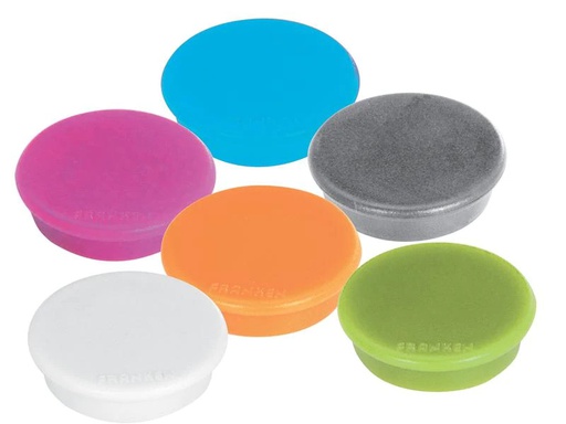 [90225667 1343048] Franken Haftmagnet MagFun Ø 32 mm, 10 Stück, Sortiert