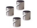 Franken Hakenmagnet Ø 16 mm x 16 mm,  4 Stück, Silber