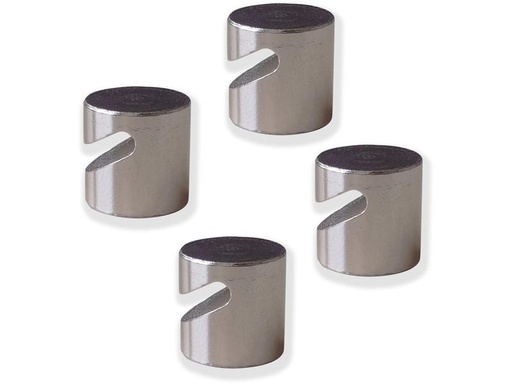 [90225723 1343050] Franken Hakenmagnet Ø 16 mm x 16 mm,  4 Stück, Silber