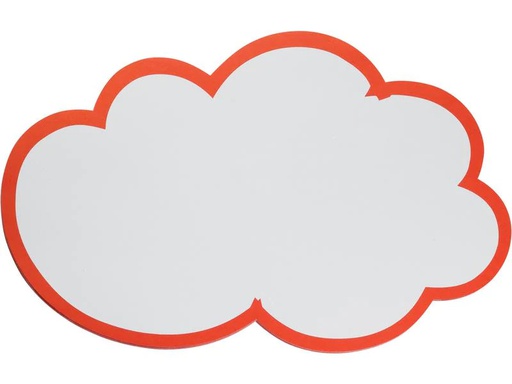 [90225798 1343137] Franken Moderationskarten Wolke 23 x 14 cm, Weiss/Rot, 20 Stück