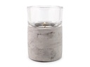 Pajoma Teelichthalter Ambiente 11.9 cm, Beton / Glas