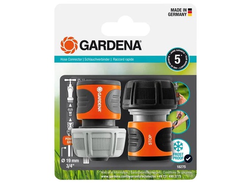 [90225862 1305338] Gardena Schlauchkupplung Zweier-Satz, 19 mm (3/4)