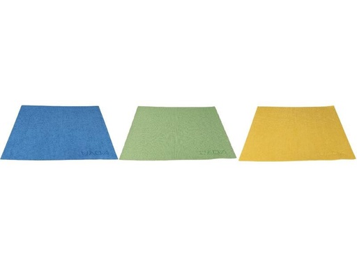 [90226032 1350850] Edi Baur Mikrofaser-Reinigungstuch Brilliant 3 Stück, Blau/Gelb/Grün