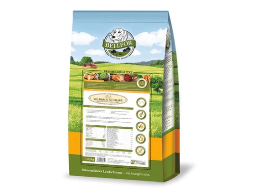 [90226071 1340602] Bellfor Trockenfutter Wildbach-Schmaus Wildlachs &amp; Bachforelle,2.5kg