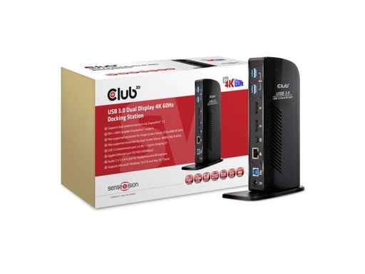 [90037116 664543] Club 3D Dockingstation CSV-1460 USB 3.0 Dual Display 4K60 Hz