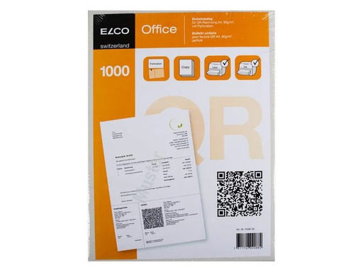 [90037143 1058389] ELCO Rechnungsformular  für QR-Rechnungen, 1000 Stück