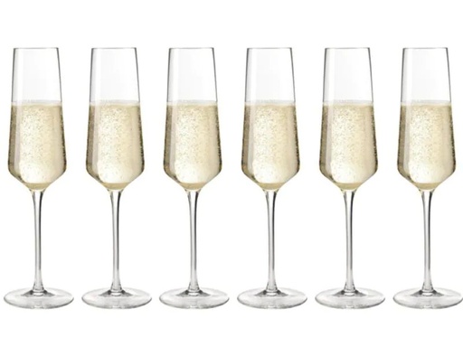 [90037186 537676] Leonardo Sektglas Puccini 280 ml, 6 Stück, Transparent 