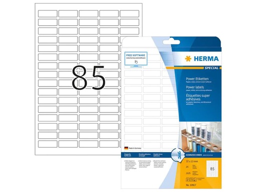 [90037202 1060657] HERMA Universal-Etiketten Power 10917 37 x 13 mm