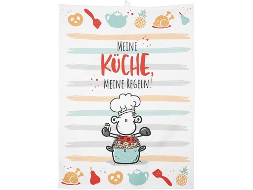 [90226084 1332580] Sheepworld Geschirrtuch Meine Küche, meine Regeln Mehrfarbig