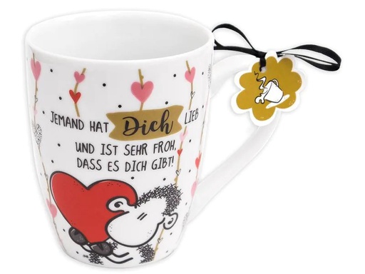 [90226106 1332615] Sheepworld Universaltasse Jemand hat Dich lieb 300 ml, 1 Stück, Weiss