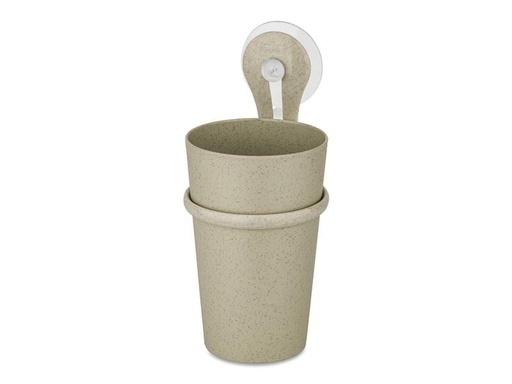 [90226215 1353482] Koziol Zahnputzbecher Loop 300 ml, Beige/Gelb