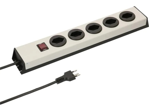 [90037282 345726] Max Hauri Steckdosenleiste Power Line 5x T13 mit Schalter