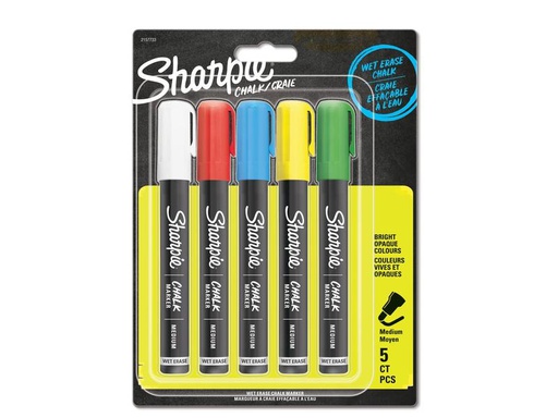[90226404 1341405] Sharpie Kreidemarker M 5er Blister, Mehrfarbig