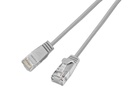 SLIM Slimpatchkabel RJ-45 - RJ-45, Cat 6, UTP, 3 m, Grau