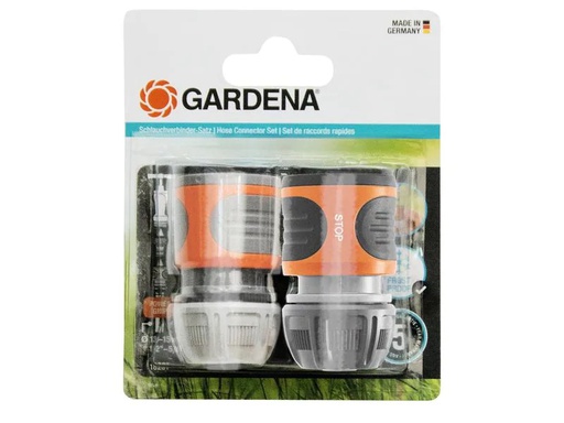 [90226818 1305339] Gardena Schlauchkupplung Zweier-Satz, 13 mm (1/2) &amp; 15 mm (5/8)