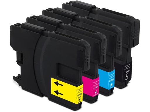 [90226939 1351067] Generic Ink Tinte Brother LC980 Multipack Black/Cyan/Magenta/Yellow