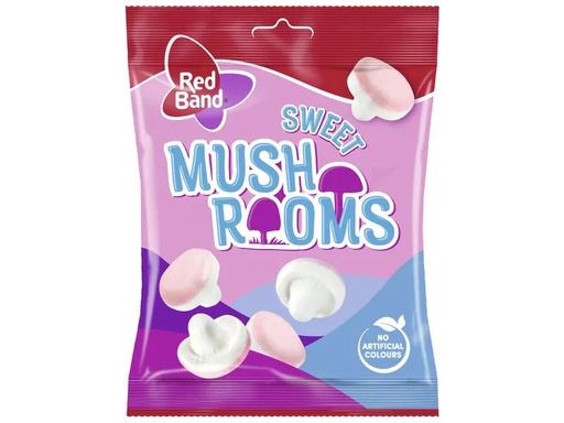 [90227050 1335006] Red Band Kaubonbon Süsse Schaumpilze 140 g