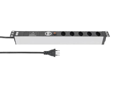 [90227091 1351541] STEFFEN 19 Steckdosenleiste 5x T13, Silber