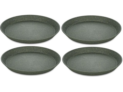 [90227171 1350275] Koziol Speiseteller Connect Ø 20.5 cm, 4 Stück, Grau