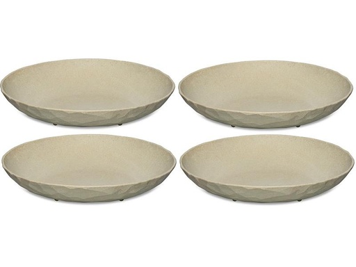 [90227247 1350337] Koziol Suppen- &amp; Pastateller Club 4 Stück, Sand/Gelb