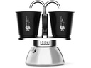 Bialetti Espressokocher Mini Express Induktion 2 Tassen, Schwarz