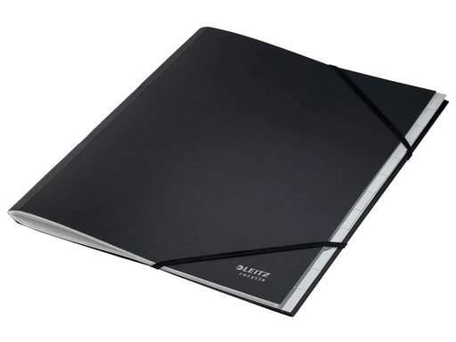 [90037726 1105173] Leitz Ordnungsmappe Recycle A4 12 Fächer, Schwarz