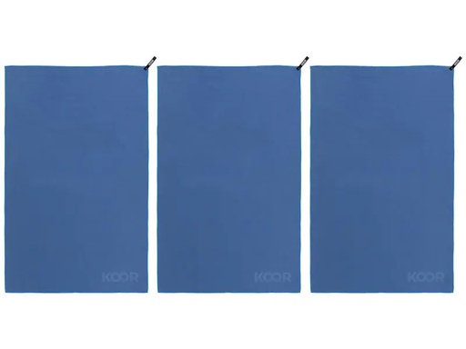 [90227587 1281880] KOOR Badetuch Silva Onda Blu 3er-Pack M 55 x 90 cm