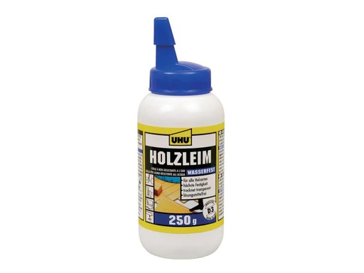 [90037792 757101] UHU Kleber Holzleim Wasserfest 250 g, Transparent