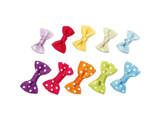 [90037804 892713] Creativ Company Fliegen/Schleifen aus Stoff, 20 Stück assortiert