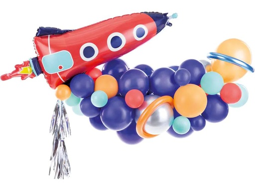 [90227742 1330472] Partydeco Luftballon Rakete Mehrfarbig, 154 x 130 cm, 15-teilig