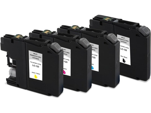 [90227777 1351092] Generic Ink Tinte Brother LC123 Multipack Black/Cyan/Magenta/Yellow