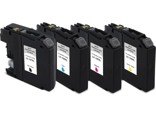 [90227879 1351097] Generic Ink Tinte Brother LC127 XL Multipack Black/Cyan/Magenta/Yellow