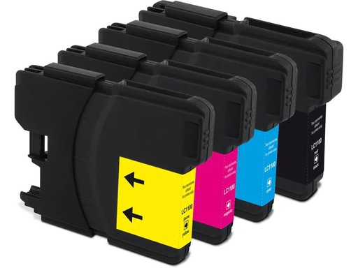 [90227896 1351072] Generic Ink Tinte Brother LC1100 Multipack Black/Cyan/Magenta/Yellow