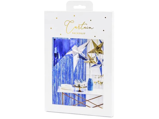[90227916 1330520] Partydeco Partyaccessoire Vorhang 90 x 250 cm, Dunkelblau