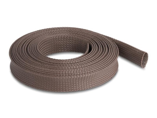 [90227944 1349325] Delock Geflechtschlauch nagerfest, 5 m x 25 mm Braun