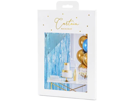 [90227977 1330521] Partydeco Partyaccessoire Vorhang 90 x 250 cm, Hellblau