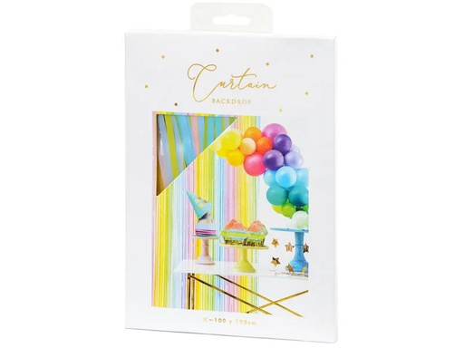 [90228042 1330524] Partydeco Partyaccessoire Vorhang 100 x 195, Mehrfarbig
