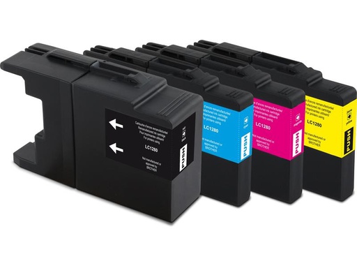 [90228066 1351087] Generic Ink Tinte Brother LC1280 XL Multipack Black/Cyan/Magenta/Yellow